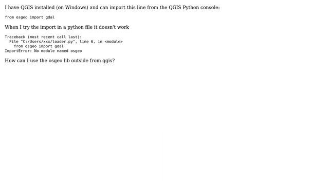 GIS: use gdal python bindings from the QGIS folder in a custom script смотреть онлайн