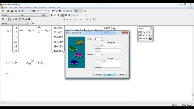 Mathcad-Input Mathcad Data to Excel Civil Engineering смотреть онлайн