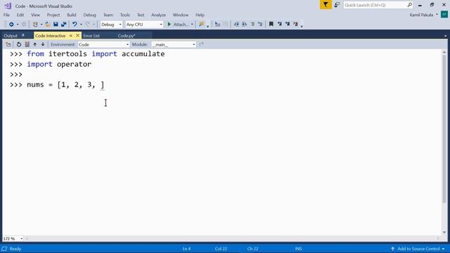 Accumulation with itertools смотреть онлайн