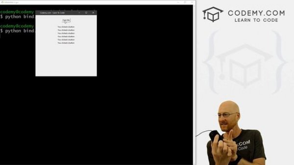 Keyboard Event Binding With tKinter - Python Tkinter GUI Tutorial 44
