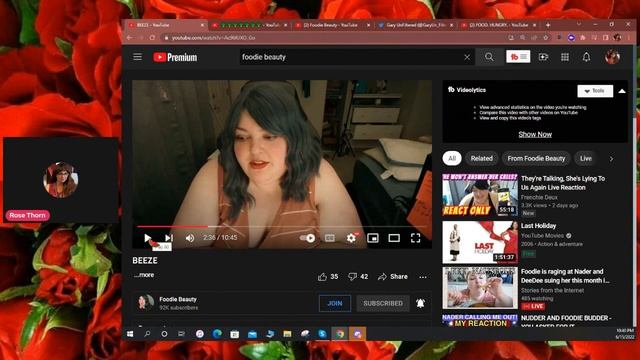 FOODIE BEAUTY FOOD BEEZE BROCOLLI LIVESTREAMS & COMMENTS REACT смотреть онлайн