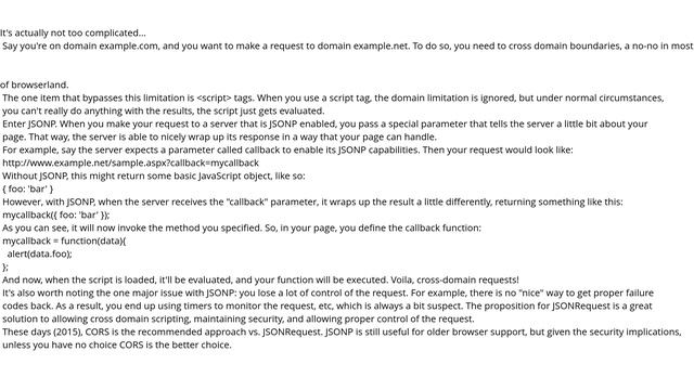 What is JSONP, and why was it created? смотреть онлайн