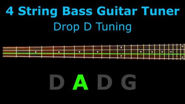 4 String Bass Guitar Tuner - DROP D TUNING
