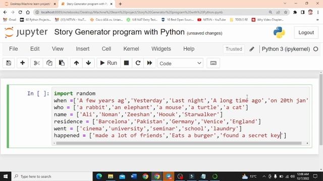 How to Generate Random Stories using Python || Learn with usman смотреть онлайн