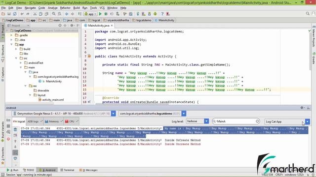 #12.1 Android LogCat Tutorial : Android Studio Part - 3 смотреть онлайн