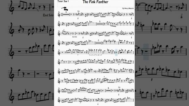 The Pink Panther (Tenor Sax / Clarinet Sheet Music) смотреть онлайн