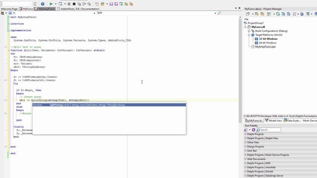 Delphi programming create function dynamic array for Excel with Add-in A-Tools смотреть онлайн
