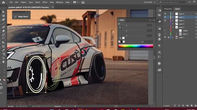 CAR VECTOR ILLUSTRATION- PART 1- outlining | Toyota GR86 Pandem смотреть онлайн