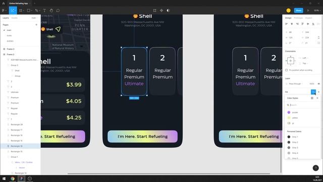 Figma Tutorial Online Refueling App UI Design in Figma + Free figma template смотреть онлайн