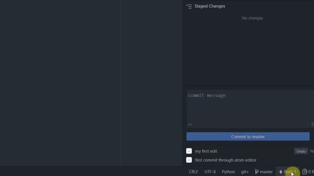 Atom Editor Tutorials #4 - Editing, diff, commit, push, New branch, Pushing branch in Atom смотреть онлайн