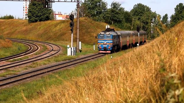 Пассажирские поезда на перегоне Витебск/Чепино│август, 2021 смотреть онлайн