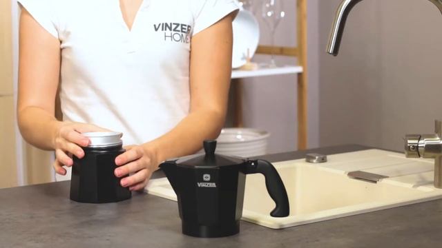 Кофеварка гейзерная VINZER Moka Nero, 6 чашек (89396) смотреть онлайн