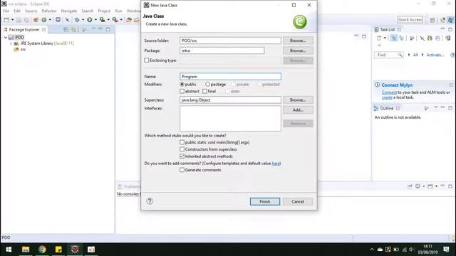 Primeiro Programa Java com Eclipse 2019 смотреть онлайн