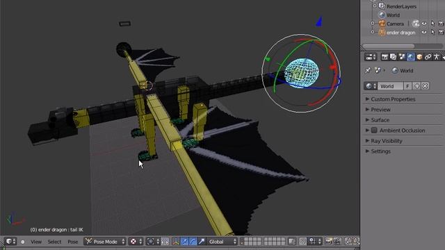 Minecraft Ender Dragon RigV2.1 | Blender2.69 (Free Download) смотреть онлайн