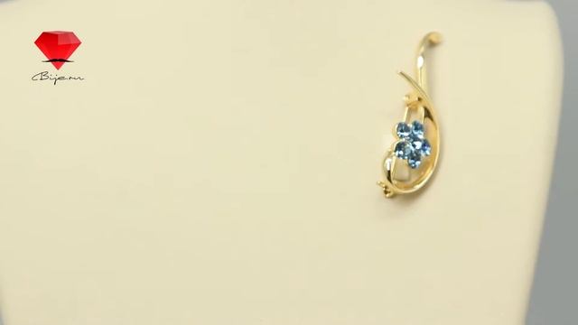 Bije.ru: Брошь с покрытием золотом и кристаллами Swarovski в виде цветка Mikayla (Микайла) смотреть онлайн