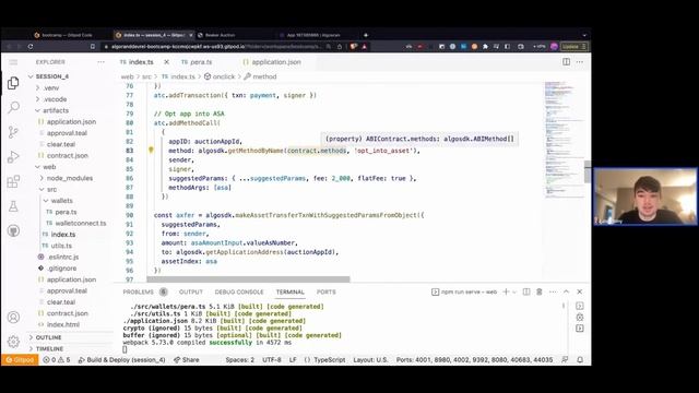HTML & Typescript Frontend for Algorand Auction dApp - Part 3 [Beginner Algorand Bootcamp #4.4] смотреть онлайн