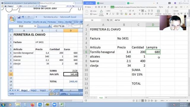 Factura simple en WPS Office y Microsoft Excel смотреть онлайн