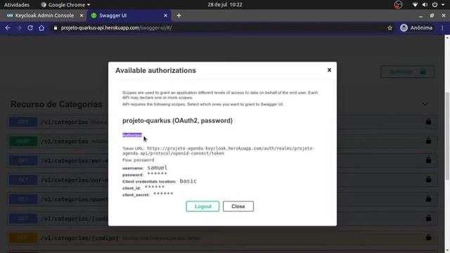 REST API desenvolvido com Quarkus e segurança com Keycloak смотреть онлайн