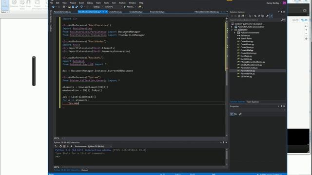 DynamoBIM Python Beginner's Guide to Moving a column element and debugging смотреть онлайн
