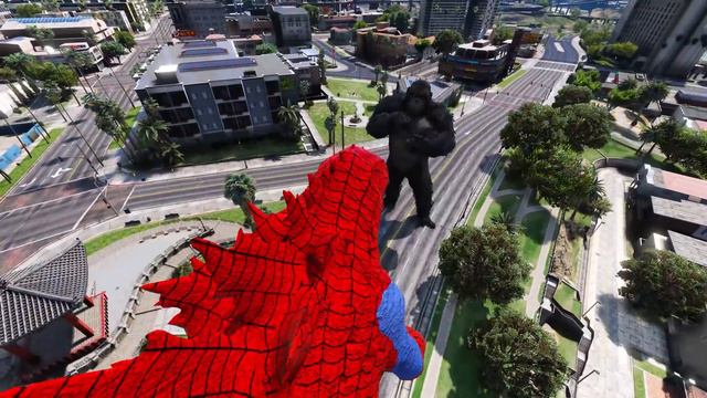 SPIDER GODZILLA VS KING KONG - MONSTER BATTLE смотреть онлайн
