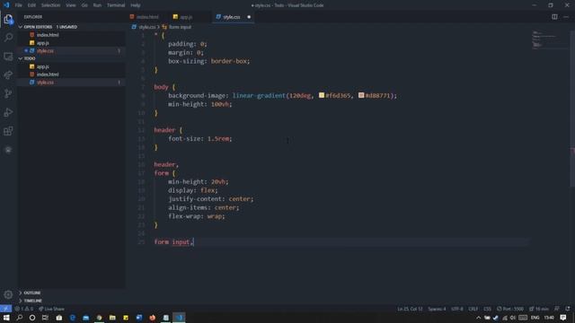 Todo Vanilla JS Part 2 Styling of the page смотреть онлайн