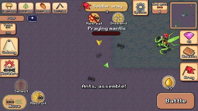 POCKET ANTS COLONY SIMULATOR - Walkthrough Gameplay Part 9 - BOMBARDIER BEETLE (Android) смотреть онлайн