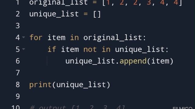 python remove duplicate # list смотреть онлайн