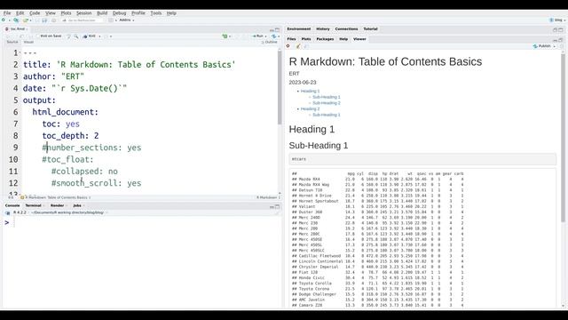 R Markdown: Table of Contents смотреть онлайн