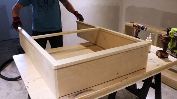 DIY Built in cabinets and shelving for home office