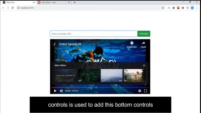 How to upload youtube videos in your React App without the Iframe tag or embed URL | React Player смотреть онлайн