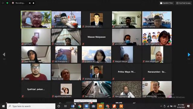 Indonesian Network of OSH Profesional (INOSHPRO) zoom meeting,16/9/2020 смотреть онлайн
