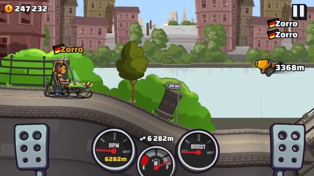 Snowmobile in City - Hill Climb Racing 2 смотреть онлайн