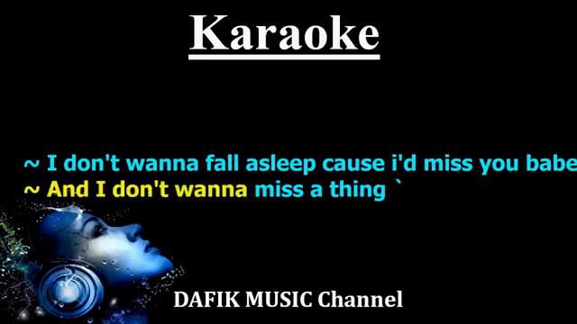 I Don't Wanna Miss A Thing (Karaoke) Aerosmith Male key B Minus one смотреть онлайн