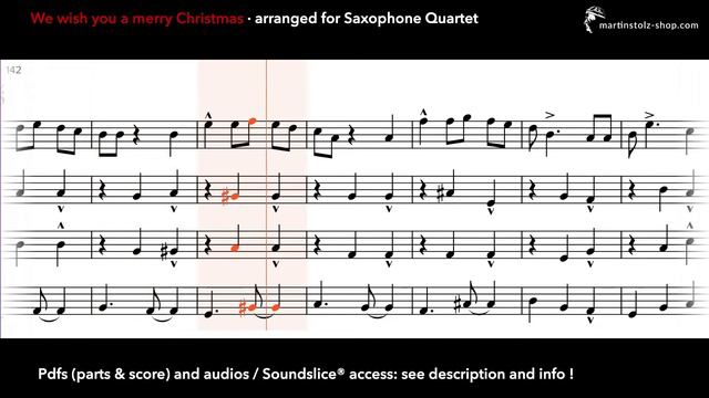 Christmas Song: "We wish You a merry Christmas" arranged for Saxophone Quartet смотреть онлайн