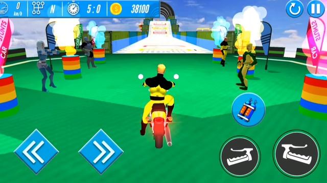 Bike Stunt Race 3D Motorcycle racing Gameplay-android:Leng Game смотреть онлайн