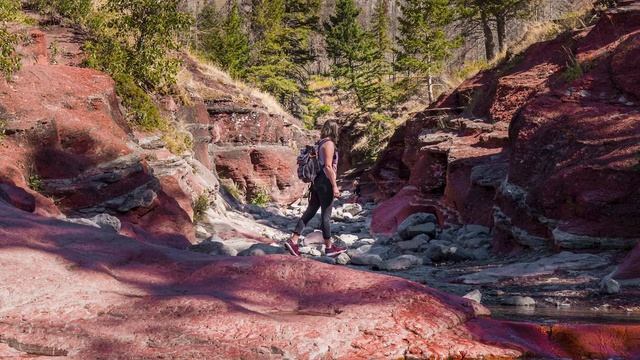 EPIC VIEWS in Waterton Lakes National Park | Blakiston Falls and Red Rock Canyon | CANADA смотреть онлайн