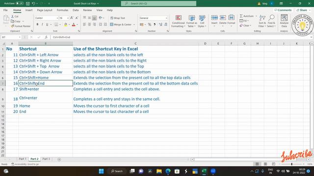 "Ctrl+Shift Combination, Home, End, and Beyond! Excel Shortcut Mastery: " смотреть онлайн