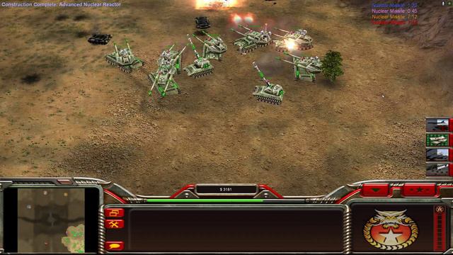 C&C Generals Zero Hour 1 vs 7 Hard armies CHINA NUKE VS CHINA TANK ( Twilight Flame ) смотреть онлайн
