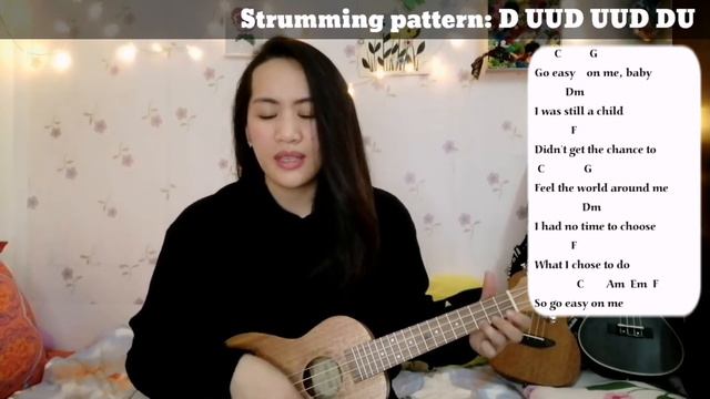 Easy On me | Ukulele Tutorial | Easy Chords | Low Key смотреть онлайн