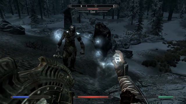TES V Skyrim - Shield Mage (vs Giant) смотреть онлайн