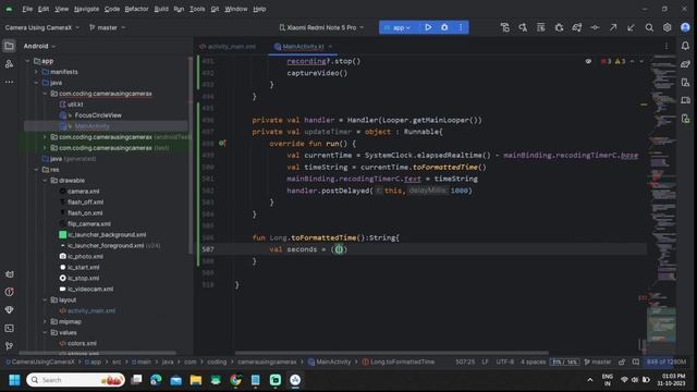 #6 Camera App | How to Add Real time Recording Time Display using CameraX in Android Studio Kotlin смотреть онлайн