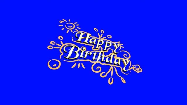 Blue screen Happy Birthday Sketch effects Free Download смотреть онлайн