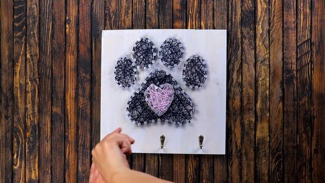 Сделали Классное Украшение Для Прихожей Своими Руками: Нужна Доска, Гвозди И Нитки смотреть онлайн