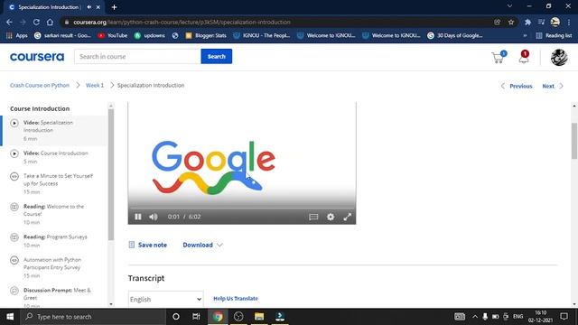 || PYTHON || Learn Free Python Course form coursera Google#python #google смотреть онлайн