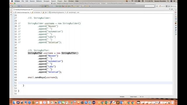 Different ways of entering Character Sequence using SendKeys in Selenium смотреть онлайн