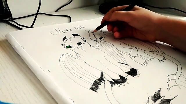 Рисую Ночных сияний из "Как приручить дракона 3" смотреть онлайн