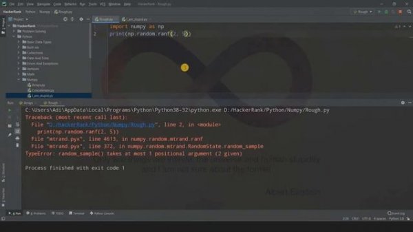RAND(), RANDN(), RANF() AND RANDINT() FUNCITONS IN RANDOM MODULE | PYTHON NUMPY TUTORIALS