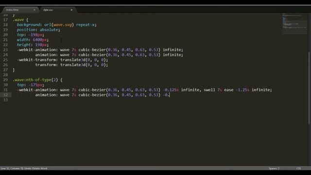 SVG Wave Animation Pure css смотреть онлайн