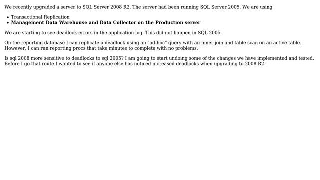 Databases: Differences between SQL Server 2005 and SQL Server 2008 deadlock handling смотреть онлайн
