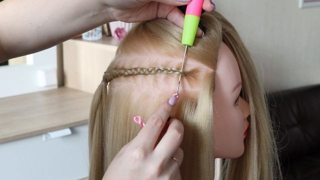 Цветные пряди из канекалона. Наращивание смотреть онлайн